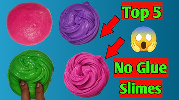 Top 5 Ways No Glue Slime ASMR | How To Make Slime | How To Make Slime Without Glue l No Glue Slime