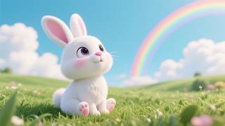 Learning Rainbow Bunny Sky 🌈🐰 Fun Kids Song | Color Learning Nursery Rhyme for Toddlers