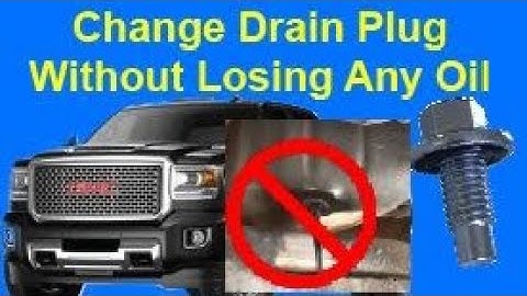 Change Oil Drain Plug Without Losing/Draining ANY Oil