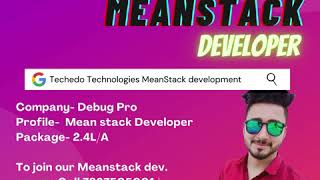Mean stack development course in Chandigarh | Yash has got placed as a mean stack developer- Techedo