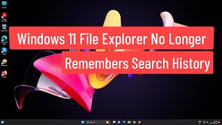 windows 11 file explorer no longer remembers search history how to reenable?