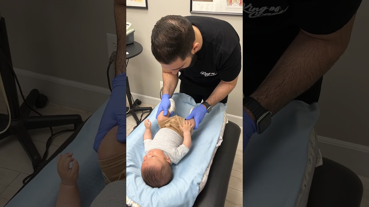 *BABY WITH TORTICOLLIS GETS ADJUSTED* Part 2: Baby Lucas&rsquo; follow up chiropractic visit ☺️