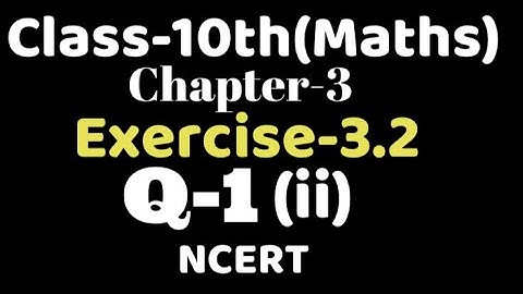 Class 10 Maths Ex 3.2 Q1 Chapter 3 Pair of Linear Equations in two variables,Ncert, VKS Maths x,
