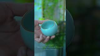 Dragon’s Egg Ru Porcelain Ice-cracks Host Tea Cup #teaart #tea #ceramic #saanwu #teaculture #pottery