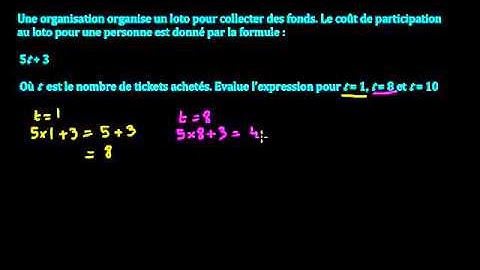 Calcul de différentes valeurs numériques d
