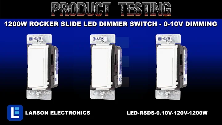 1200W Rocker Slide LED Dimmer Switch - 0-10V Dimming - Fits Standard Wallboxes - 120V