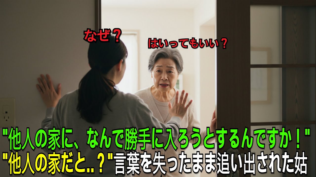 嫁の一言“他人”――その瞬間、姑の瞳に涙があふれた。