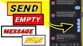 Sending a blank Message via SMS | Sending Message SMS is empty | how to send empty message