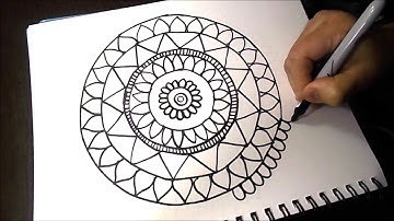 How to Draw mandala Art For Beginner