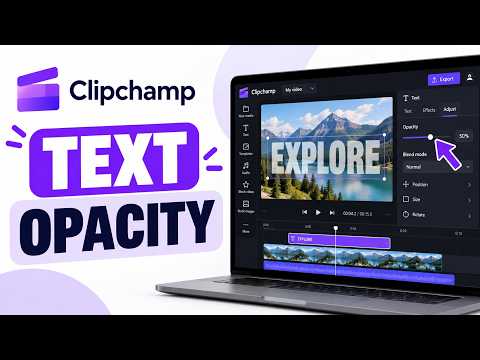How to Change Text Opacity in Clipchamp (Transparent Text)