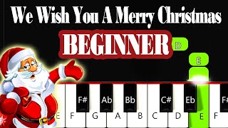 We Wish You A Merry Christmas - Christmas Song | Easy PIANO TUTORIAL