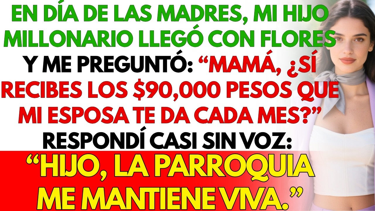 En el Día de las Madres, mi hijo millonario me preguntó: «¿Te gustan los 90 mil dólares de mi esposa?» — mi respuesta lo dejó completamente sorprendido.