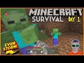 Surviving The First 100 Nights Day 1 Dad Plays Minecraft For The First Time