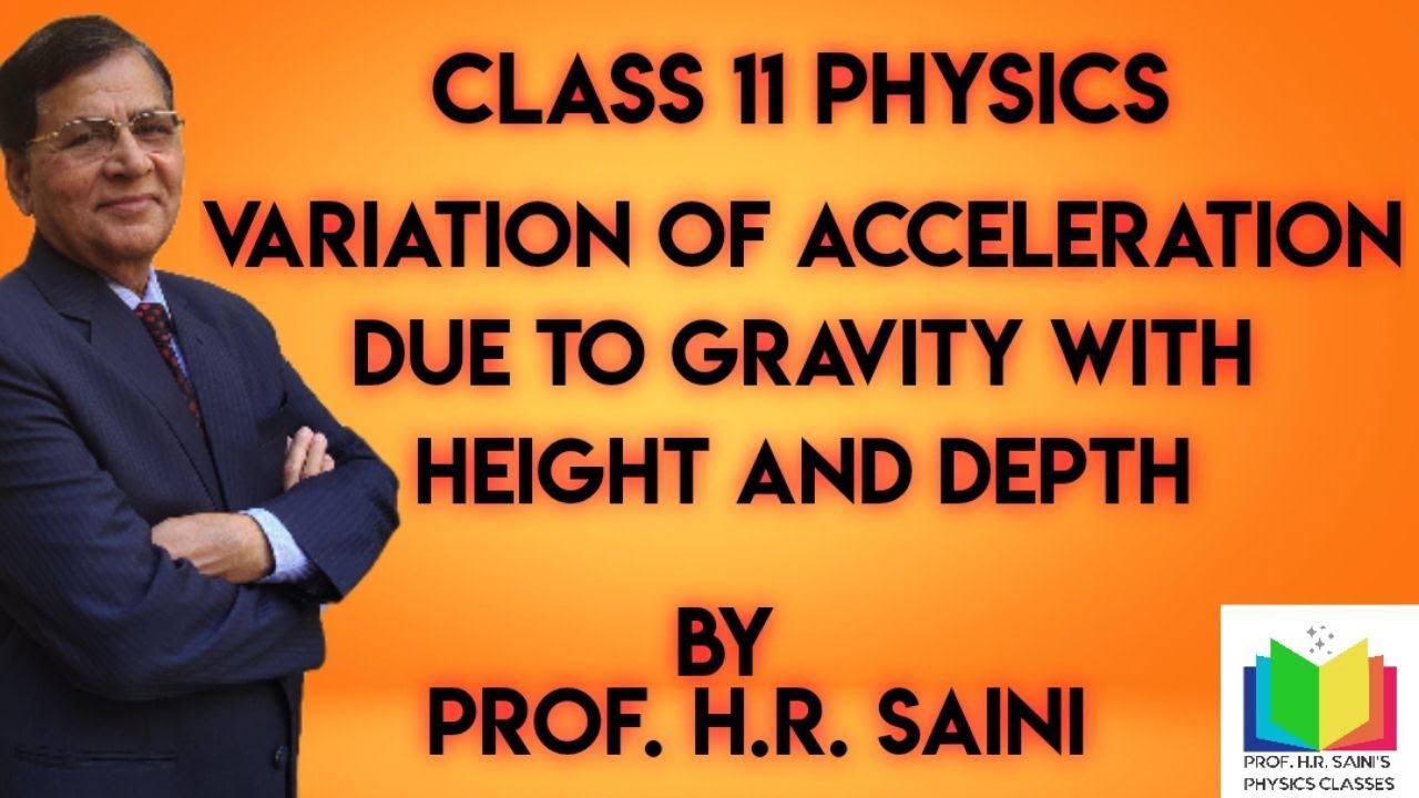 Class 11 Physics - Variation of acceleration due to gravity with height ...