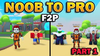 Noob to Pro Part 1 Anime Warriors Simulator 2 F2P