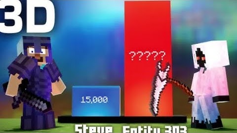 steve vs entity 303 power level - 3d minecraft animation