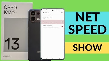 Oppo K13 5g me net speed kaise show kare/How to show network speed in Oppo K13 5g mobile