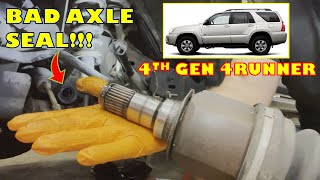 How to DIAGNOSE, REMOVE, & REPLACE Leaking CV AXLE SEAL on 4th GEN 2006 4RUNNER + Secret Axle Trick