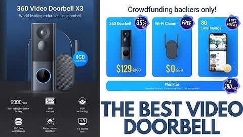 360 Video Doorbell X3: The radar sensor doorbell 5MP Camera | Radar Sensor | Package Detection |