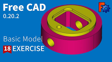FreeCAD Tutorial for beginners,basic model exercise-18