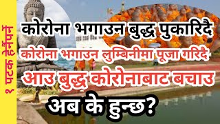 कोरोना भगाउन बुद्ध पुकारिदै।लुम्बिनीमा पूजा गरिदै Gautam Buddha Lumbini Mayadevi Kapilvastu Nepal