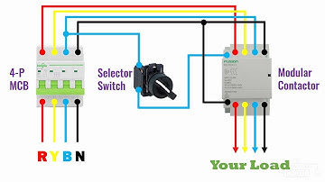 3 phase modular contactor wiring diagram with selector switch