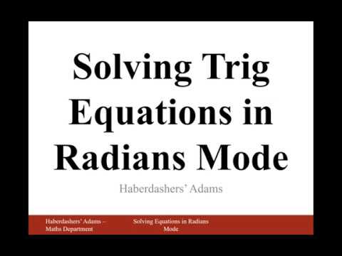Solving Trigonometric Equations