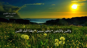 تلاوة رائعة لسورة التين بصوت القارئ رعد محمد الكردي