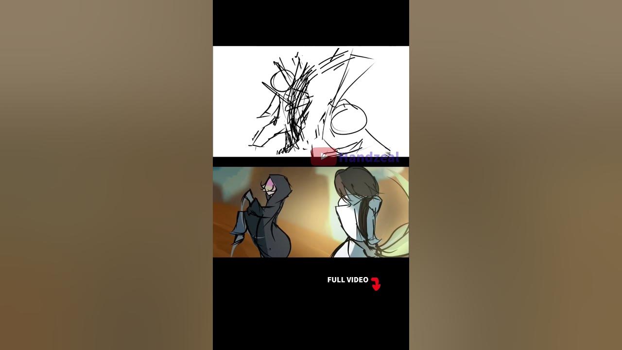 Viva Fantasy S2 Opening [fanmade] comparison-  sketch, final