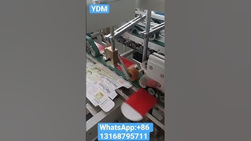 #redenvelope #redpacket red envelope box run in folder gluer with bumping and 90 degree turning