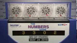 Midday Numbers Game Drawing: Tuesday, May 24, 2016
