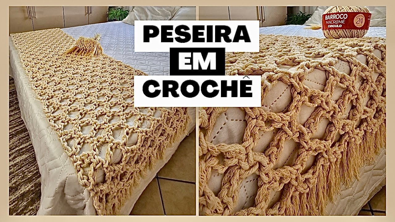 Peseira em Crochê falso Macramê