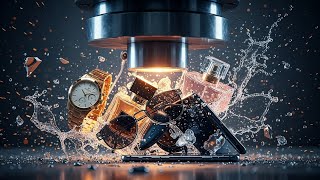 “Hydraulic Press vs 50 Luxury Items — The Ultimate Crush Test!