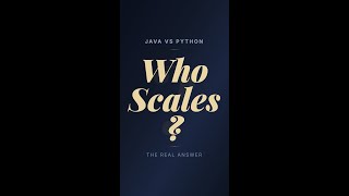 Java vs Python: Which Actually Scales? #Shorts