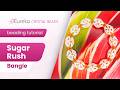 🍭 Sugar Rush Bangle Bracelet Free Beading Tutorial w/ 6mm Bugle Beads & Crystal Pearls