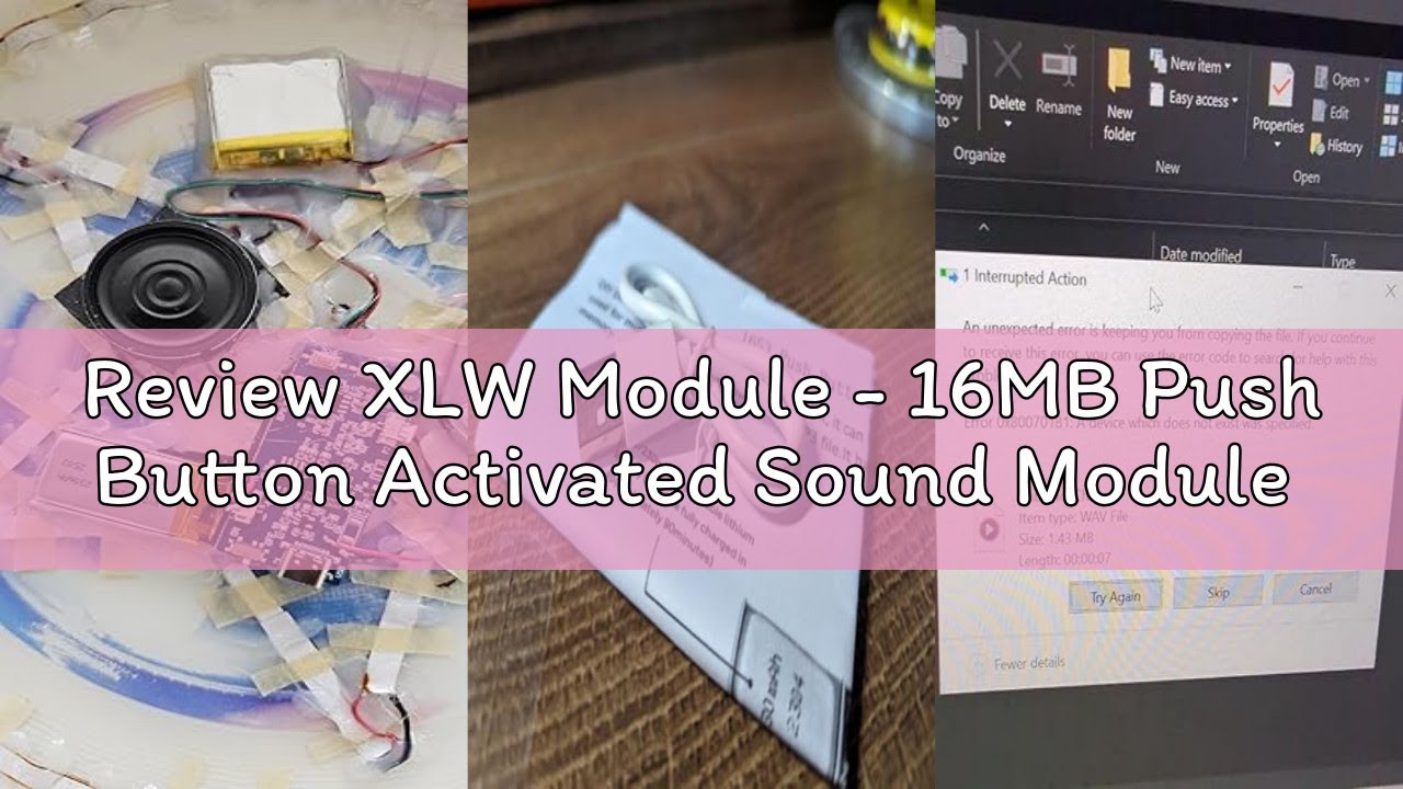 Review XLW Module - 16MB Push Button Activated Sound Module with Speaker, Type-C Cable, and Easy Rec