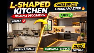 This L Shaped Kitchen Saves SPACE 🤯 Modern Design 2026