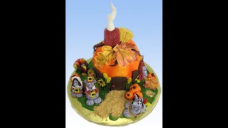 Fondant Figures Pilgrim Native American Mice Thanksgiving Cake Decorating Video Tutorial Part 4