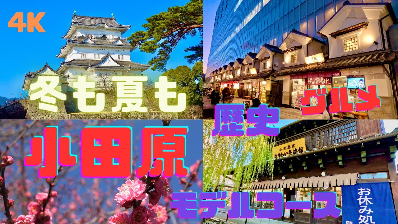 【4K】暖かくて涼しい小田原観光（歴史/グルメ/モデルコース）
