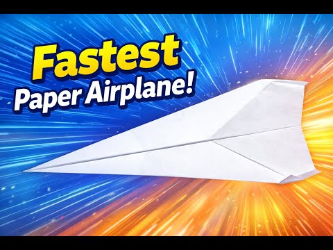 Make the WORLD'S FASTEST Origami Paper Airplane!