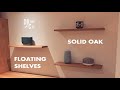 Solid Oak Floating Shelves || Power Carving Live Edge || Shelving Installation
