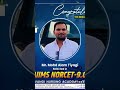 🔥Congratulations 🔥🙏🙏 Mr. Mohd Alam Tiyagi Selected in Norcet - 9.0 💥 | Real Success Story