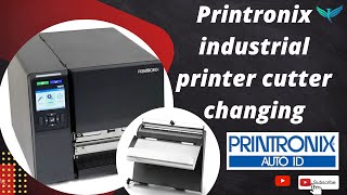 Printronix industrial printer cutter changing & Care Label Cutter Module Installation & Usage |