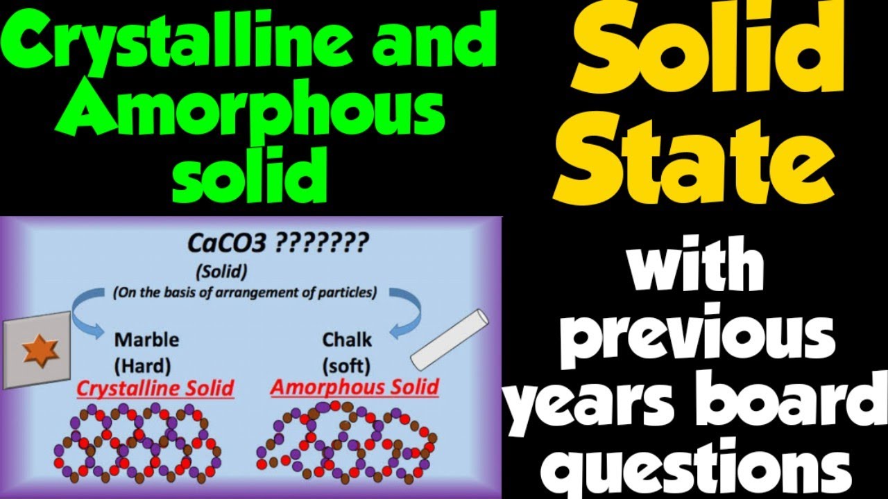 solid state | crystalline and Amorphous solids | class 12th | chemistry ...