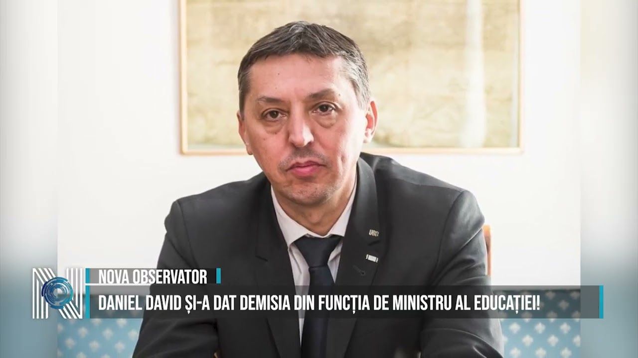 Daniel David și-a dat demisia din funcția de ministru al Educației! Daniel David și-a dat demisia din funcția de ministru al Educației!
