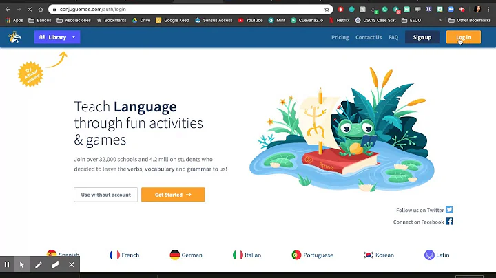 HOW TO LOG IN AND USE CONJUGUEMOS