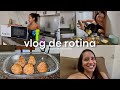 vlog de rotina real, receita de coxinha fit, cardio na orla, arrumando meu apê