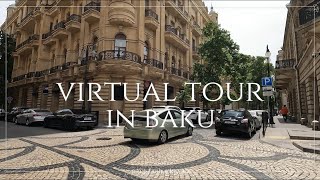 The Streets Of Baku City - Azerbaijan 4k - Baku Virtual Tour