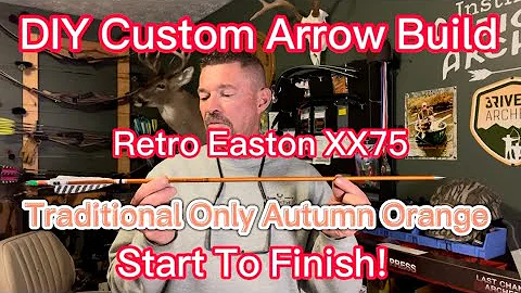 DIY Custom Arrow Build Easton Retro Autumn Orange Aluminum Traditional Only 3Rivers Archery!