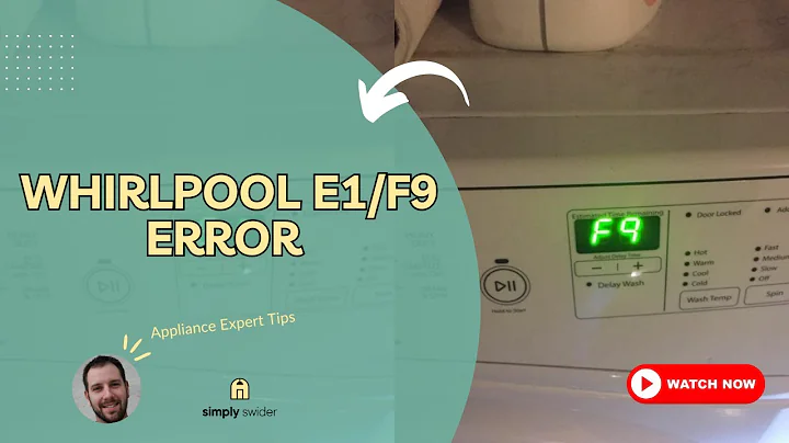 Fix Whirlpool E1/F9 Error Code - Washer Won't Drain (EASY DIY)